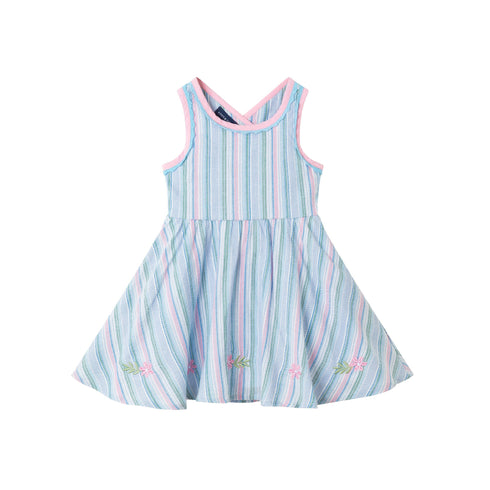 kids-2-6x-blue-breeze-cross-back-dress-striped Andy & Evan at Sophia's StyleDress-1